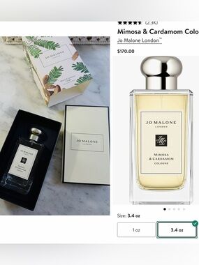 Brand New Authentic Jo Malone Mimosa & Cardamom Cologne 3.4oz/ 100ml